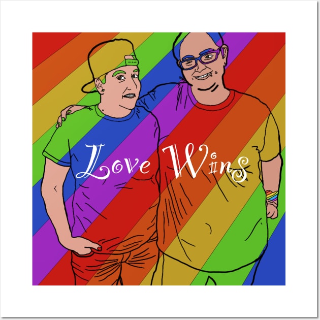 Love Wins - Lesbian Wall Art by ValeksGayArt